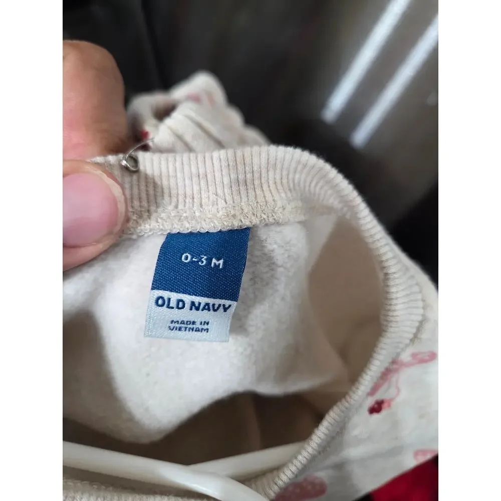 Cream Mushroom Sweatsuit - Old Navy - 0-3mo
